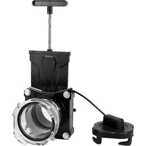 Vanne d'arrêt pour évacuation des eaux usées de camping-car, avec bouchon anti-fuite, à visser, compatible avec les tuyaux d'évacuation de 7,6 cm (3 pouces). (1/5)