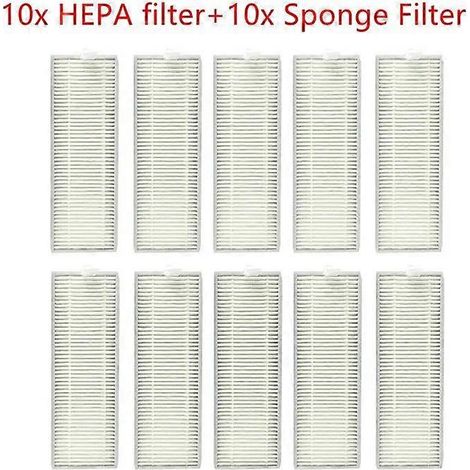 10 filtres HEPA et 10 filtres en mousse pour aspirateur robot ILIFE A7, A9, A9s et X800. Pièces détachées pour aspirateur robot. (1/5)