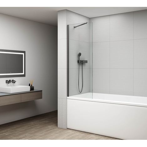 Pare-baignoire FISA 700x1500mm, bronze/verre transparent (1/2)