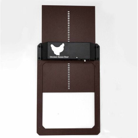 Porte Automatique Pour Poulailler - Alimentation Par 3 Piles AA - Capteur De Lumière Intégré - Étanchéité IP44 - Plastique PP Renforcé - 1 Pièce (1/5)
