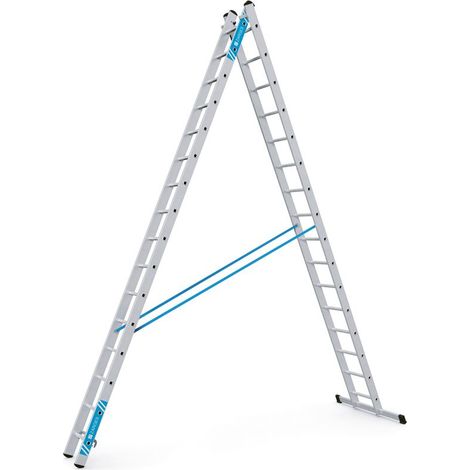 ZARGES Kombi-Steh-Schiebeleiter Combimaster Plus X, 2 x 16 Sprossen (1/5)