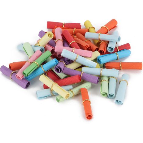 Lot de 100 rouleaux de papier à lettres vierge portable pour messages d'amour, accessoires de correspondance romantique. (1/5)