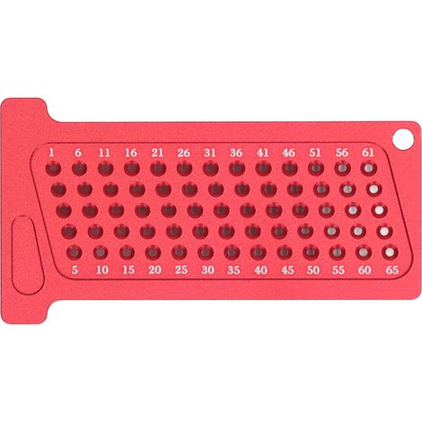 65mm Woodworking Hole Positioning Scribing Gauge Aluminum Alloy Portable Scriber Ruler for DIY Red