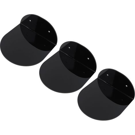 Lot de 3 étagères flottantes en acrylique pour enceintes murales, support imperméable pour haut-parleur, caméra bébé, réveil, noir, 180 cm (1/5)