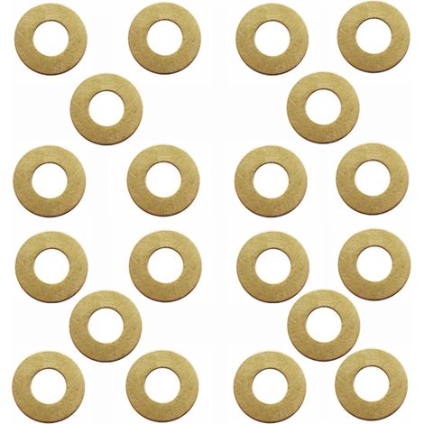 Lot de 20 rondelles de rechange pour couteau de poche en acier froid 26 SP EDC Joint en laiton Rondelle de rechange pour couteau pliant 0,5 x 11 x 5,2 mm (1/5)