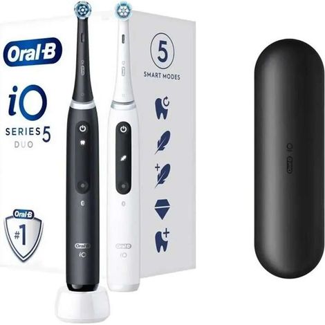 Oral-B - Cepillo de dientes eléctrico iO Series 5 Duo, blanco/negro 4210201415121