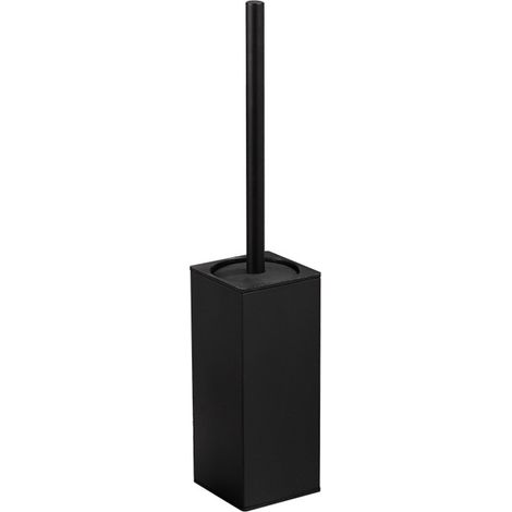 TuseRxln Brosse WC – Brosse WC avec support – Design autoportant stable en acier inoxydable durable – 1 pièce – Design minimaliste moderne noir (1/5)