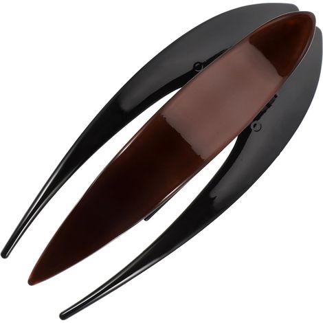 Große Haarspange aus Essigsäurematerial in Kaffeefarbe mit Stabiler Haarfixierung für Elegante Pferdeschwanz Frisuren bei Frauenfreundinnen (1/5)