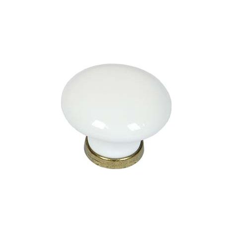 POMOLI TONDI IN PORCELLANA MOD.P0400 BIANCHI- - ø mm.31x26h. - 5 pezzi METALSTYLE