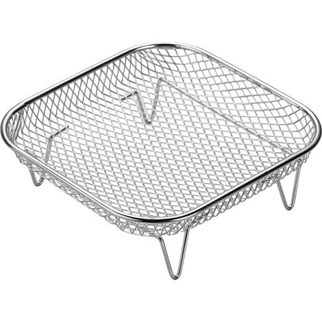 Grille pour friteuse à air, carrée, empilable, de qualité alimentaire