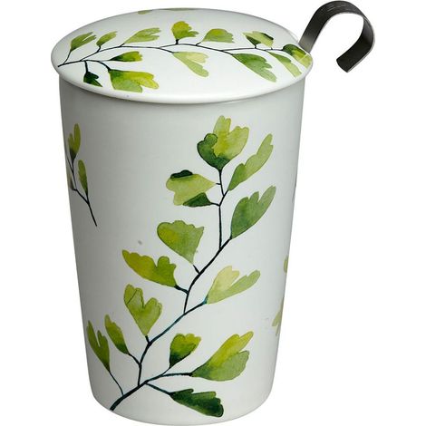 Tasse en porcelaine à double paroi avec infuseur - TREES
