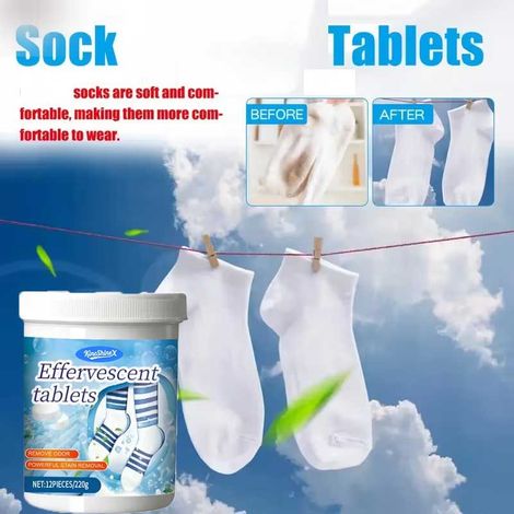 Sockenreinigungstücher entfernen Flecken, Schmutz und Gerüche aus Socken multifunktionaler Fleckenentferner und Reiniger, der die Socken weich und frisch macht. (1/5)