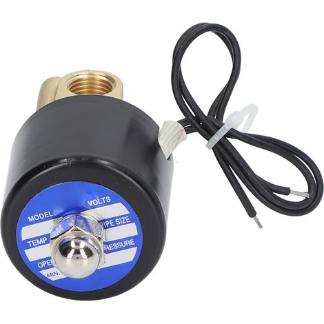 Électrovanne 2W normalement fermée, corps en laiton et noyau en cuivre, bobine électrique pour eau, gaz, huile, 1/4 pouce DC24V (1/5)