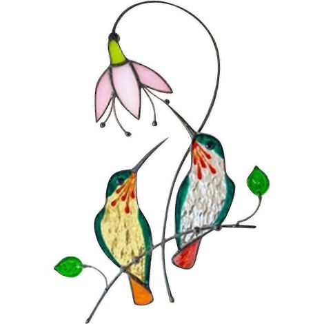 Décoration murale d'oiseau en métal pour les fêtes, sculpture d'art mural d'intérieur à suspendre à une fenêtre No2015 2025 (1/5)