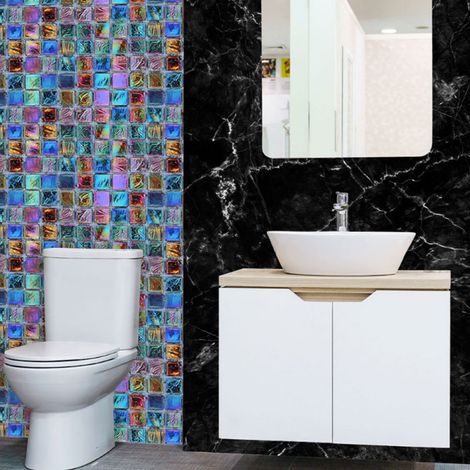 Beyamis Stickers muraux décoratifs en PVC imperméables, à décoller et à coller, pour fond de cuisine (1/5)
