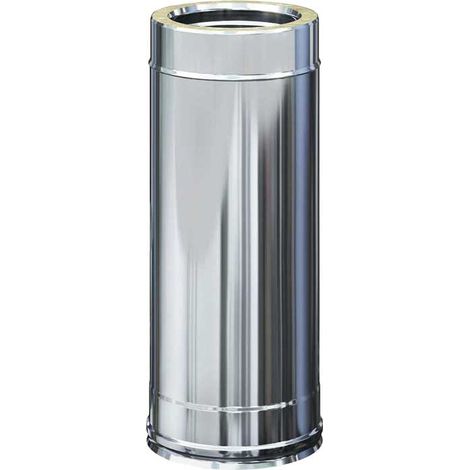 TUBO INOX DOPPIA PARETE DIRITTO 50 cm. Ø130/180 mm