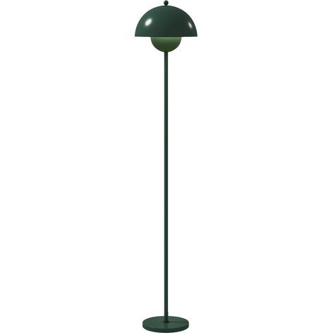 Floor Lamp with Round Shade, Foot Switch, Long Cable, Green (1/5)