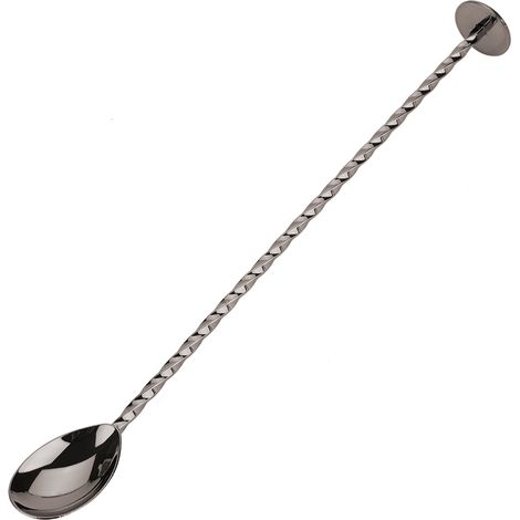 1 Cuillère à Cocktail en Acier Inoxydable, Longue Cuillère de Mélange pour Boissons, Café et Superposition, Outil de Bar avec Manche Allongé (9) (1/5)