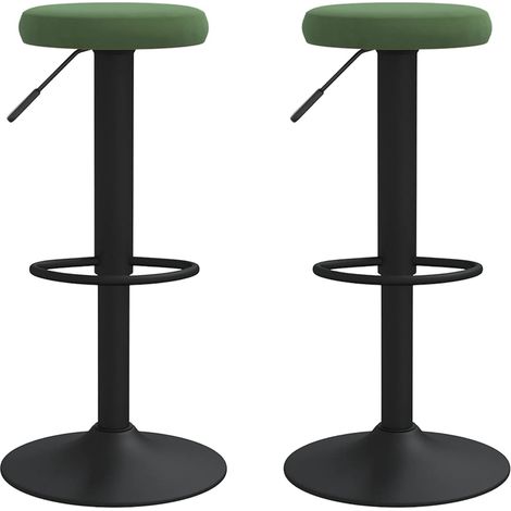 Lot de 2 Tabourets de bar,Chaise de bar vert foncé velours CFW915559 (1/5)