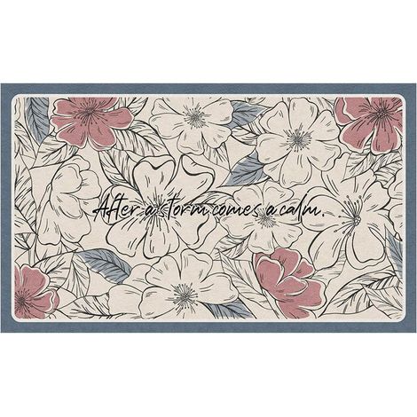 Tapis de cuisine en cuir PU, paillasson imperméable, antidérapant, en PVC, Long, pour couloir, balcon, facile à nettoyer