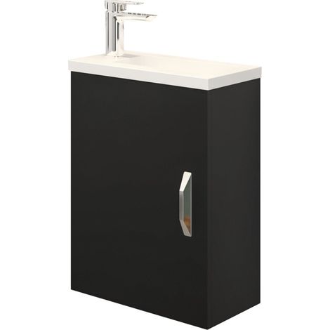 Ensemble meuble lave-mains Ancoflash - Anconetti - Noir mat - 40cm