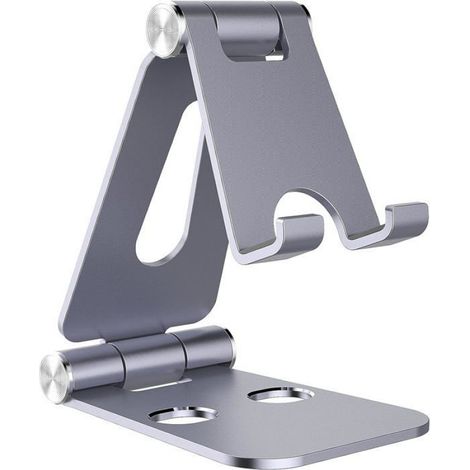 1 Support Téléphone, Alliage D'Aluminium, Pliable, Angle Réglable, Pour Smartphone Et Tablette, Bureau Maison (1/5)