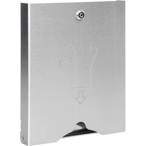 Dispenser in acciaio inox con serratura per guanti monouso (1/5)