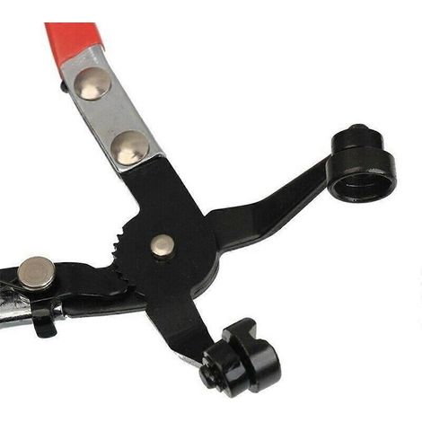 Schlauchschellen mit Federmechanismus + Handzange, Sortiment an Metallwerkzeugen