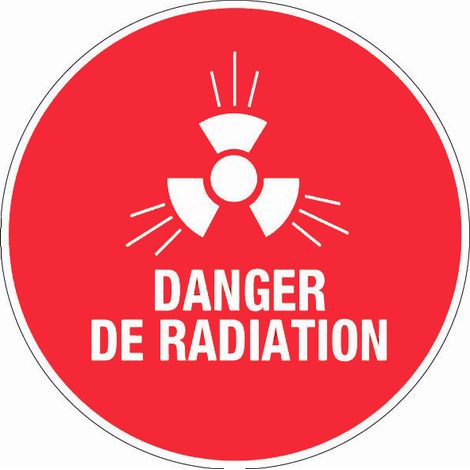 Panneau Danger de radiation - Rigide Ø300mm - 4061153