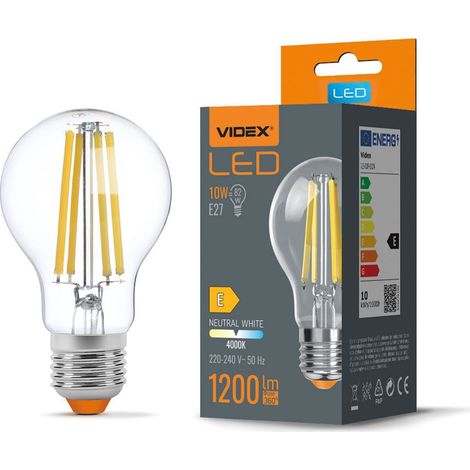 Glühlampe A60 10W E27 neutral 1200lm 4000K Videx (1/3)