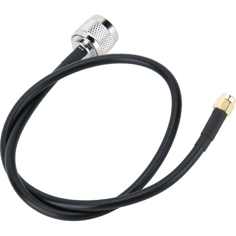 Connecteur SMA Mâle à N Mâle Inverse Polarité pour Câble RG58, Doré et Nickelé (1/3)