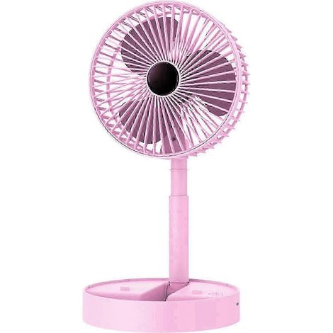Ventilateur sur pied silencieux idéal pour les chambres d'étudiants avec 3 vitesses - Rose électrique (1/4)