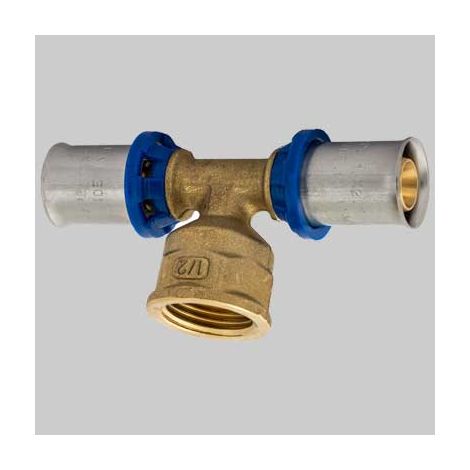 RACCORDO A TEE FEMMINA APE PRESS  16 x 1/2 x 16     APE RACCORDERIE