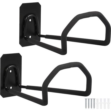 Support pour tuyau d'arrosage en métal - Support mural suspendu pour tuyau d'eau - Parfait pour tuyau d'eau - Lot de 2 pièces (1/5)