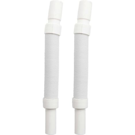 Flexible siphon extensible 2 pièces, tuyau de vidange rétractable pour lavabo salle de bain, accessoire d'évacuation d'eau, tuyau ondulé réglable (1/5)