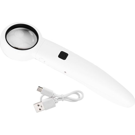 Ensemble de loupes LED, loupe de poche rechargeable par USB avec lumière, adaptée aux personnes âgées. (1/5)