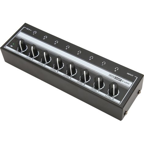 Amplificateur Audio 8 Canaux pour Casque, Puissant, Stéréo, 100‑240V, Prise UE, Montage Simple