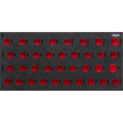 VIGOR Insert en mousse souple, vide V5099-L