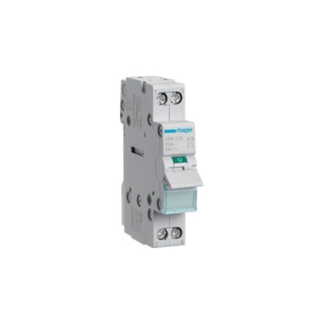 HAGER SBN216 - INTERRUTTORE NON AUTOMATICO BIPOLARE 16A 1 MODULO (1/2)