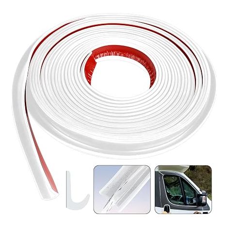 White Self Adhesive RV Silica Gel Edge Protection Profile for RV Awning Gutter for Tent Fit for Vehicle Truck RV Boat Car