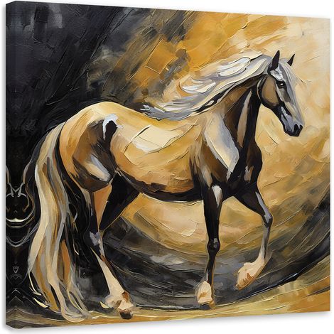 Tableau sur toile Tableau sur toile Cheval peint à l'huile 30x30 (1/5)