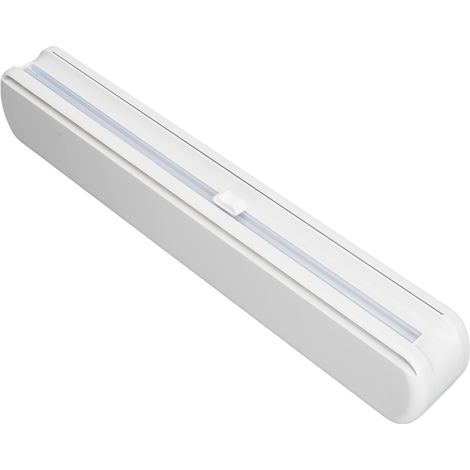 Distributeur de Film Plastique avec Coupeur Coulissant, Coupe Nette, Réutilisable et Ajustable pour Papier Aluminium, S 37x6,5cm