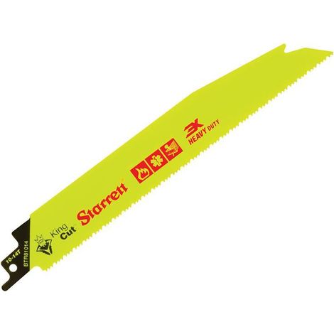 Starrett Bi-Metal King Cut™ Demolition Blade 203mm (8-inch) with 10-14 TPI, Pack of 5 (Model BTR81014-5) (1/2)