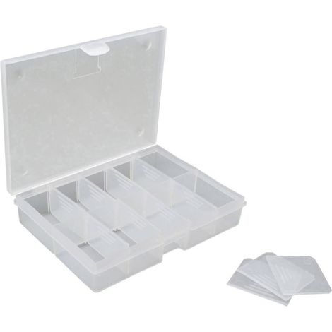 BOÎTE DE RANGEMENT VISO O100 (L X L X H) 130 X 100 X 30 MM NOMBRE DE COMPARTIMENTS: 10 1 PC(S) (1/3)