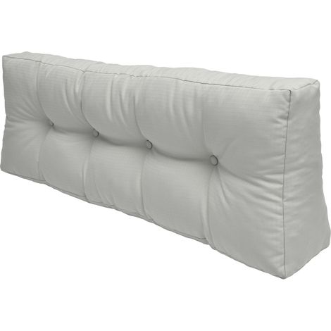 Beautissu – Coussin palette extérieur dossier 120x40cm – Housse 160g/m² avec boutons décoratifs – Confort optimal pour palettes Euro