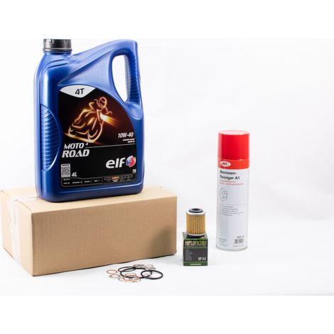 Kit Entretien Vidange Standard pour YAMAHA TT 350 de 1986 à 1995 - ELF MOTO 4 ROAD 10w40 4L