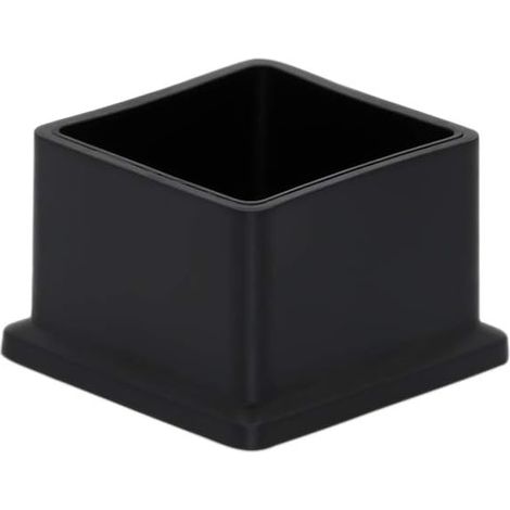 Lot de 4 Embouts carrés pour Pieds de Chaise, de Table, de Chaise, de Sol, en PVC, Non marquant, 35 x 35 mm (3,5 x 3,5 cm), Noir (1/5)