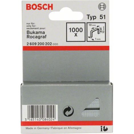 Bosch  graffetta  a filo  piatto  tipo  51,  10  x  1  x  10  mm  -2609200202. (1/2)