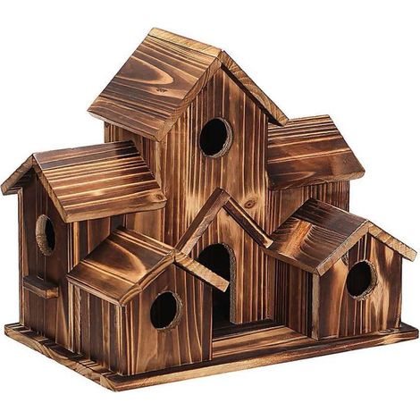 Nichoirs d'extérieur, nichoirs en bois, nichoir à colibris en bois massif, ornement nichoir d'extérieur, nichoir de style cottage, mangeoire suspendue pour oiseaux (1/5)