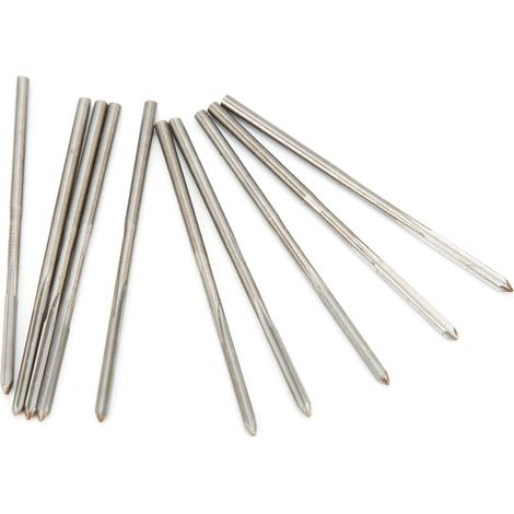Lot de 10 alésoirs HSS entièrement rectifiés pour machines à queue droite, outils industriels, diamètre 2 mm (1/5)